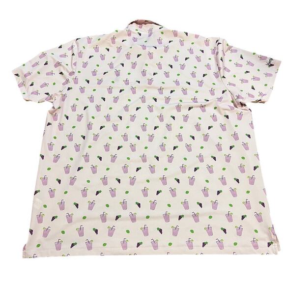 Kenny Flowers X Owen's Mixers The Tropical Transfusion Men Golf Polo Size XXL 3X - Picture 3 of 6
